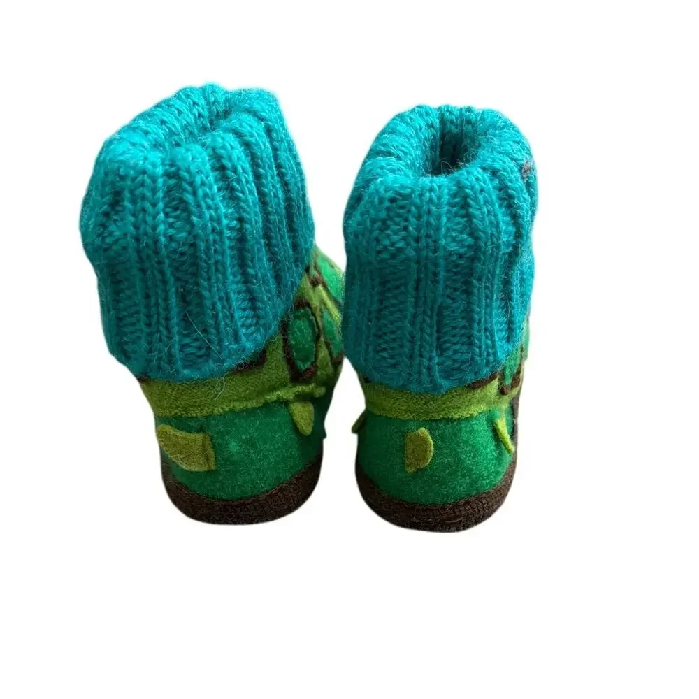 Garnet Hill Boiled Wool Turtle Slippers Toddler Size 10